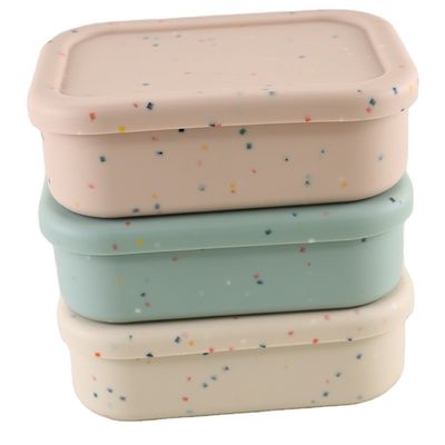 กล่องอาหารกลางวันซิลิโคนพับได้ขนาด 800 มล. 1200 มล. สำหรับสำนักงานกลางแจ้ง Bento