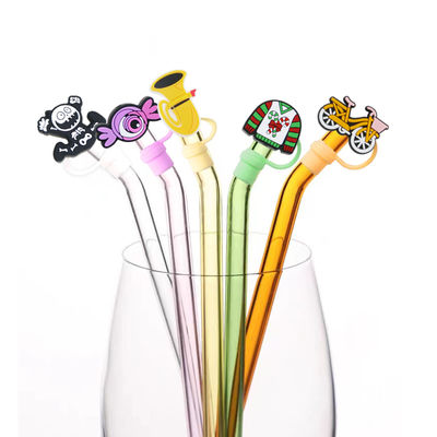 ปลอดสารพิษขนาดวัสดุที่แตกต่างกัน Straw / Sippy Topper เสน่ห์ฝาครอบฟางซิลิโคน