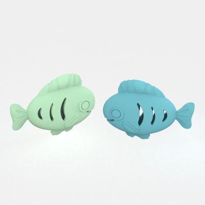 ขายปลีก สีสัน BPA ฟรี เกรดอาหาร ซิลิโคน สัตว์เลี้ยง การฝึกหัดสุนัข สัตว์เล่นรูปปลา