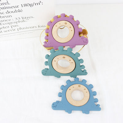 คุณภาพ  Multi Color Silicone Children Wooden Toys Wristband For Infant โรงงาน