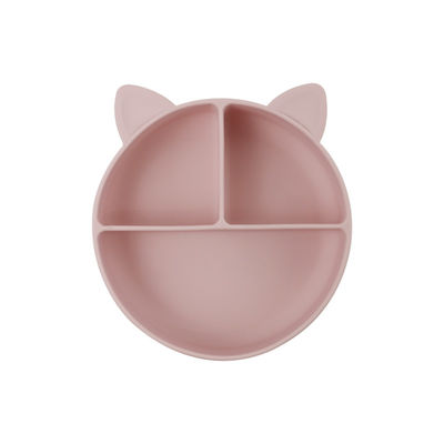 อาหารเกรดซิลิโคนเด็กแมว แบ่งจานอาหาร Bowl การ์ตูน Fox จานดูด