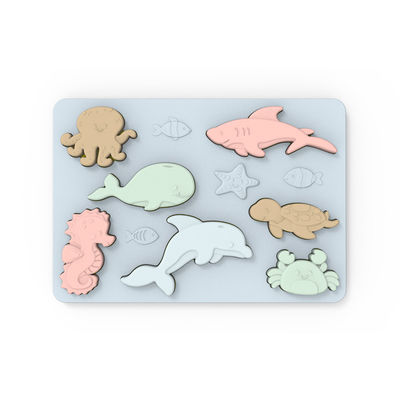 Custom Silicone Montessori Shape Puzzle สำหรับเด็กอนุบาล