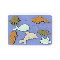 Custom Silicone Montessori Shape Puzzle สำหรับเด็กอนุบาล