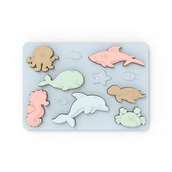 Custom Silicone Montessori Shape Puzzle สำหรับเด็กอนุบาล