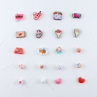 ลูกปัดซิลิโคนเครื่องประดับสีชมพูปลอดสารพิษสำหรับของขวัญเด็ก DIY