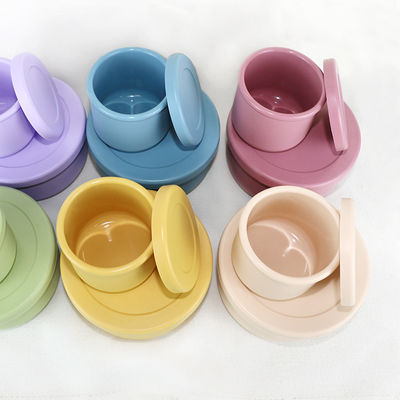 ชุดชามซิลิโคนปลอดสาร BPA กล่องเบนโตะซิลิโคนพร้อมโลโก้ที่กำหนดเอง