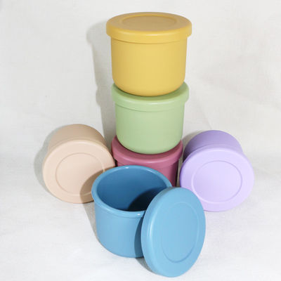 ชุดชามซิลิโคนปลอดสาร BPA กล่องเบนโตะซิลิโคนพร้อมโลโก้ที่กำหนดเอง