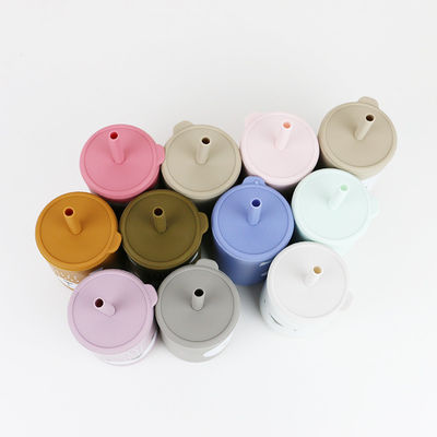 ปลอดสารบีพีเอ Straw Cup แก้วกาแฟซิลิโคนสำหรับเด็กวัยหัดเดินเด็กดื่ม