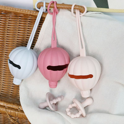 ปลอดสารบีพีเอ Safe Silicone Pacifier Case Holder Hot Air Balloon Shape Pacifier Pouch