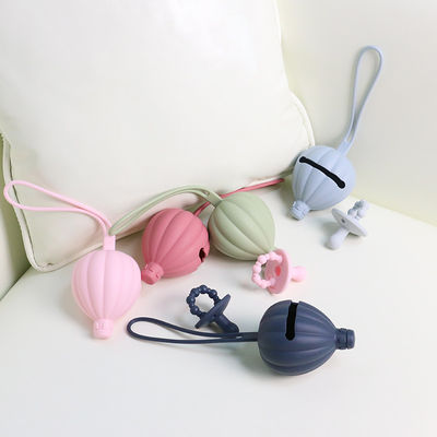 ปลอดสารบีพีเอ Safe Silicone Pacifier Case Holder Hot Air Balloon Shape Pacifier Pouch