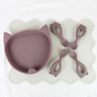 ปลอดสารบีพีเอ Waterproof Kids Silicone Placemat แผ่นกันลื่นแบบใช้ซ้ำได้สำหรับป้อนอาหารเด็ก