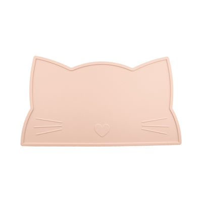 Cat Face Kids แผ่นรองจานซิลิโคน, แผ่นรองโต๊ะอาหารซิลิโคนทนความร้อนเสื่อให้อาหารกันน้ำ