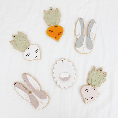 Sheep Bunny Personalized ยางกัดซิลิโคน BPA ฟรีสำหรับทารกแรกเกิด