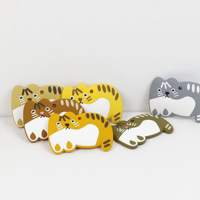 Animal Cat Kitten ซิลิโคนยางกัดเด็ก BPA ฟรีสำหรับเด็กวัยหัดเดินการงอกของฟัน