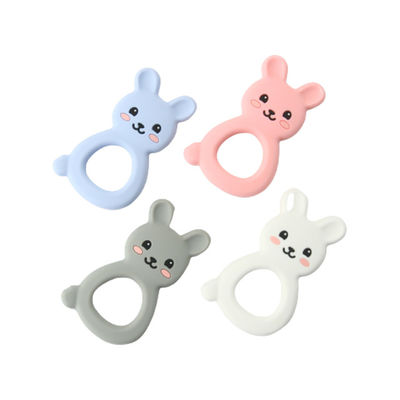 Animal Cat Kitten ซิลิโคนยางกัดเด็ก BPA ฟรีสำหรับเด็กวัยหัดเดินการงอกของฟัน