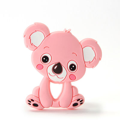 Animal Cat Kitten ซิลิโคนยางกัดเด็ก BPA ฟรีสำหรับเด็กวัยหัดเดินการงอกของฟัน
