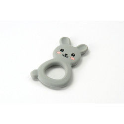 Animal Cat Kitten ซิลิโคนยางกัดเด็ก BPA ฟรีสำหรับเด็กวัยหัดเดินการงอกของฟัน