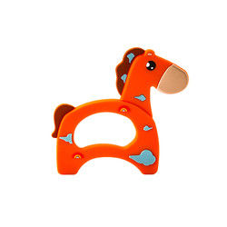 Animal Cat Kitten ซิลิโคนยางกัดเด็ก BPA ฟรีสำหรับเด็กวัยหัดเดินการงอกของฟัน