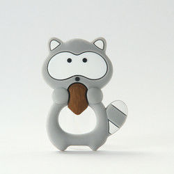 Animal Cat Kitten ซิลิโคนยางกัดเด็ก BPA ฟรีสำหรับเด็กวัยหัดเดินการงอกของฟัน