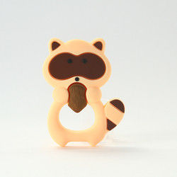 Animal Cat Kitten ซิลิโคนยางกัดเด็ก BPA ฟรีสำหรับเด็กวัยหัดเดินการงอกของฟัน