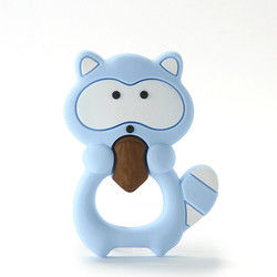 Animal Cat Kitten ซิลิโคนยางกัดเด็ก BPA ฟรีสำหรับเด็กวัยหัดเดินการงอกของฟัน
