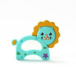 Animal Cat Kitten ซิลิโคนยางกัดเด็ก BPA ฟรีสำหรับเด็กวัยหัดเดินการงอกของฟัน