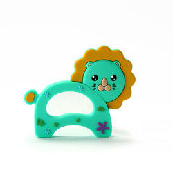 Animal Cat Kitten ซิลิโคนยางกัดเด็ก BPA ฟรีสำหรับเด็กวัยหัดเดินการงอกของฟัน