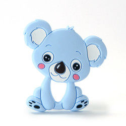 Animal Cat Kitten ซิลิโคนยางกัดเด็ก BPA ฟรีสำหรับเด็กวัยหัดเดินการงอกของฟัน