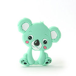 Animal Cat Kitten ซิลิโคนยางกัดเด็ก BPA ฟรีสำหรับเด็กวัยหัดเดินการงอกของฟัน