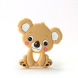 Animal Cat Kitten ซิลิโคนยางกัดเด็ก BPA ฟรีสำหรับเด็กวัยหัดเดินการงอกของฟัน