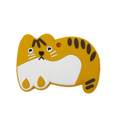 Animal Cat Kitten ซิลิโคนยางกัดเด็ก BPA ฟรีสำหรับเด็กวัยหัดเดินการงอกของฟัน