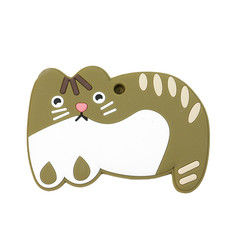 Animal Cat Kitten ซิลิโคนยางกัดเด็ก BPA ฟรีสำหรับเด็กวัยหัดเดินการงอกของฟัน