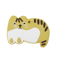Animal Cat Kitten ซิลิโคนยางกัดเด็ก BPA ฟรีสำหรับเด็กวัยหัดเดินการงอกของฟัน