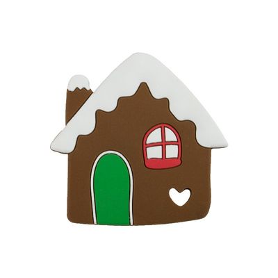 Christmas Gingerbread Man Soft ซิลิโคนยางกัดสีสันสำหรับ Baby Teething