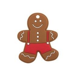 Christmas Gingerbread Man Soft ซิลิโคนยางกัดสีสันสำหรับ Baby Teething