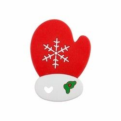 Christmas Gingerbread Man Soft ซิลิโคนยางกัดสีสันสำหรับ Baby Teething