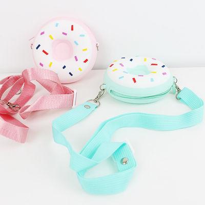 กระเป๋าซิลิโคน Crossbody ทรงโดนัททำเองพร้อมซิป OEM ODM