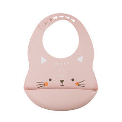 Cacoon Cat Fox พิมพ์ซิลิโคนจับอาหาร Bibs สำหรับเด็กวัยหัดเดินอาหารเช้า Feedings