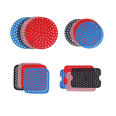 ซิลิโคนเกรดอาหาร Air Fryer Baking Mat Nonstick หลายสี