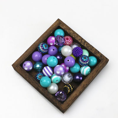 Chunky Gumball สีชมพูจำนวนมาก Bubblegum ลูกปัดอะคริลิกลูกปัดแบบหลวมสำหรับเครื่องประดับ