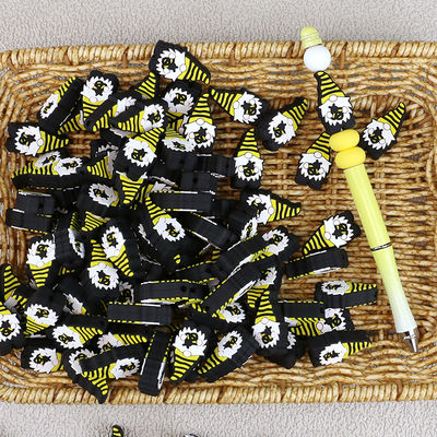 การ์ตูนน่ารักซิลิโคน Gnomes Focal Bead 100 ชิ้น Custom MOQ ต่ำ
