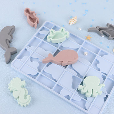 Ocean World Silicone Puzzle BPA Free เป็นมิตรกับสิ่งแวดล้อมสำหรับการศึกษาสำหรับเด็ก