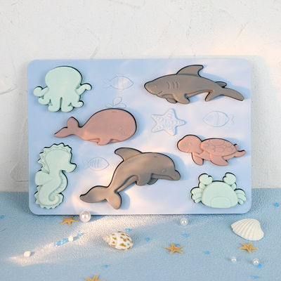 Ocean World Silicone Puzzle BPA Free เป็นมิตรกับสิ่งแวดล้อมสำหรับการศึกษาสำหรับเด็ก