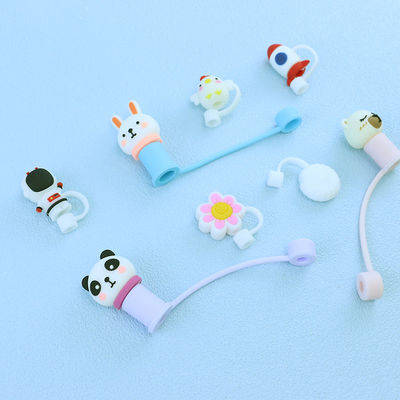 Custom 3D Silicone Straw Cover Name Brand Personalized Design หมวกฟาง