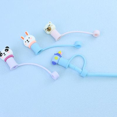 Custom 3D Silicone Straw Cover Name Brand Personalized Design หมวกฟาง