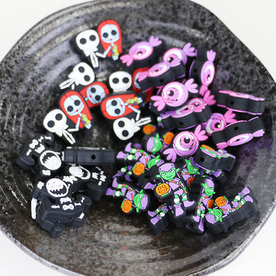 ขายส่ง MOQ ต่ำราคาถูกการ์ตูนน่ารัก DIY ซิลิโคนฟันลูกปัดสำหรับพวงกุญแจปากกา
