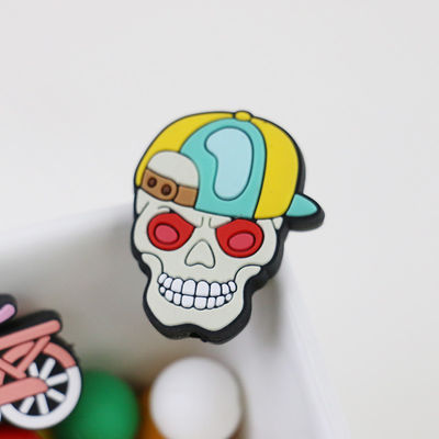 Custom ฮาโลวีนฟักทองกะโหลกศีรษะซิลิโคน Focal Bead สำหรับพวงกุญแจปากกา DIY