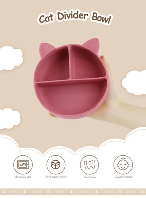 แผ่นรองจานเด็กซิลิโคนทรงกลม -40 ℃~230 ℃ ช่วงอุณหภูมิ
