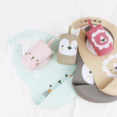 กันน้ําและสะอาดง่าย ซิลิโคน Baby Bib สําหรับ 0-4 ปี