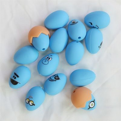 สีซิลิโคนข้อมือฟัน นุ่ม ปลอดภัย ทนทาน ไข่อีสเตอร์ สีซิลิโคนข้อมือที่มีรูสําหรับการทําปากกา